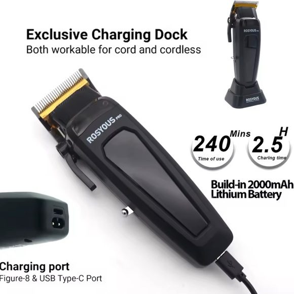Hair clipper professional usb c charging.new. - Picture 3 of 7